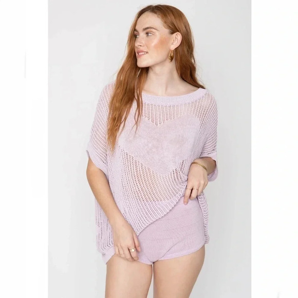 NWT Callahan Coeur Set Matching Knit Top and Briefs in Lilac Sz Medium - Picture 2 of 3